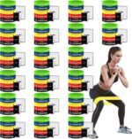 100 PCS Bulk Resistance Bands, Loop Exercise Bands Set for Gym Members Sports Class Students Gift, 5 Pieces Each Set with Storage Bag, Fitness Bands for Outdoor Home Gym Yoga Pilates - Image 2