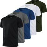1/5 Pack Running Shirts Men Sport Tops Dry Fit Gym Wicking Athletic T Shirts Breathable Cool Workout Shirts - Image 2