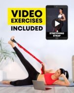 Stretching Strap with Loops - Non Elastic Stretch Band for Physical Therapy, Yoga Strap for Stretching Equipment, Stretch Bands for Exercise and Flexibility - Fascia, Hamstring & Leg Stretcher Belt - Image 5