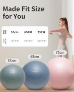 YOTTOY Anti-Burst Exercise Ball for Working Out, Yoga & Pregnancy, Extra Thick Workout Ball for Physical Therapy & Fitness - Image 6