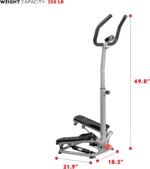 Sunny Health & Fitness Twist Stepper with Handlebar, Stair Step Machine for Cardio Workout, Compact Home Exercise Equipment W/Optional Free SunnyFit App Connection - Image 6