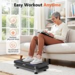 AXV Vibration Plate Fitness Platform Exercise Machine Vibrating Shaking Full Body Shaker Workout Vibrate Stand Shake Board Sport Gym for Weight Loss Fat Burner for Women Men - Image 5