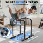 Sportsroyals Adjustable Dip Bar Station, Heavy Duty Parallette & Parallel Bars, 400LBS Stable Dip Stands for Home Gym, Calisthenics & Upper Body Workout Equipment - Image 3