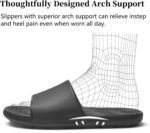 Shower Shoes for Men Women with Arch Support Non Slip Quick Drying Slides College Dorm Bathroom Sandals Pool Slides Lightweight Beach Sandals - Image 4