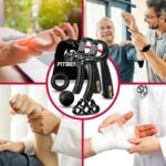FitBeast Hand Grip Strengthener Workout Kit (5 Pack), 2 Forearm Grip Adjustable Resistance Hand Gripper, Finger Stretcher, Grip Ring & Stress Relief Grip Ball for Athletes - Image 6