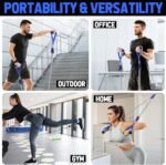 WALITO Resistance Bands Set - Exercise Bands with Handles, Door Anchor, Legs Ankle Straps, for Heavy Resistance Training, Physical Therapy, Muscle Training, Yoga, Home Workouts, Gym - Image 7
