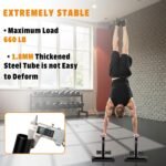 AmazeFan Parallettes Bars, High Steel Push Up Bar Strength Training For Handstands, Calisthenics Bars & Dip Bars, Calisthenic, Push Up Stands Handle for Floor Workouts Calisthenics Equipment ﻿ - Image 3
