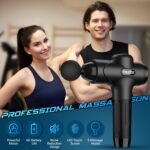 TOLOCO Massage Gun Deep Tissue, Percussion Massage Gun with 10 Replacement Heads, Super Quiet Portable Electric Massager for Athletes, Relax, Black - Image 5
