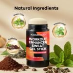 Komoko Fat Burning Sweat Gel Stick (3.5 oz), Workout Enhancer Roll-On Gel Stick, Sweat Cream for Stomach Fat, Belly Fat Burner & Waist Trainer Gel for Women & Men - Image 4
