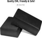 MoKo Thin Yoga Blocks 2 Pack, 9" x 6" x 3" High Density EVA Foam Yoga Block Exercise Bricks, Eco Friendly & Lightweight, Increase Flexibility & Balance, Great for Stretching & Holding Poses - Image 3