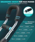 BAGAIL Twister Arm Trainer, 5 or 9 Level Resistance (30-140 lbs) for Chest & Arm Workout, All-in-One Home Gym Strength Training Equipment with Ergonomic Grips & Carry Bag for Men and Women - Image 3