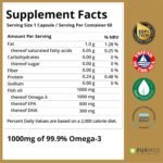 Pure Triglyceride Omega 3, Wild Caught Deep Sea Fish Oil 1000mg - 400% Higher Absorption & 99.9% Purity - 600mg EPA + 300mg DHA, No Fishy Aftertaste, Made in Germany, 60 Softgels - Image 4