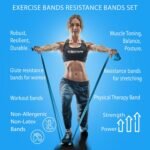 Resistance Bands Set. 3 or 5 Pack Non-Latex Physical Therapy, Professional Elastic Band. Perfect for Home Exercise, Workout, Strength Training, Yoga, Pilates, Rehab, Gym - Image 4