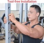 Ertuohg 2PCS Power Rack Attachments, Heavy Duty Squat Rack Attachments, Power Rack Shackle Band Attachment for Strength Training, Resistance Band Accessories Fits 1" Holes - Image 6