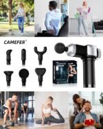Deep Tissue Massage Gun, Portable Percussion Electric Muscle Massager for Pain Relief, Handheld Massagers with 30 Speeds & 6 Attachments for Back and Neck, Gifts for Men Women - Image 4