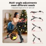 WARMOUNTS Rowing Machine, 4 in 1 Adjustable Ab Machine with 4 Levels and 4 Heights, Foldable Rowing Machine for Home Gym with LCD Display, 266lbs Weight Capacity - Image 4