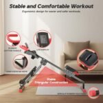 WARMOUNTS Rowing Machine, 4 in 1 Adjustable Ab Machine with 4 Levels and 4 Heights, Foldable Rowing Machine for Home Gym with LCD Display, 266lbs Weight Capacity - Image 5