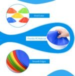 25/50/100pcs Disc Cones, Agility Soccer Cones with Carry Bag and Holder, Soccer Cones for Sports Training, Football, Soccer, Basketball, Coaching, Practice Equipment, 5 Color - Image 4