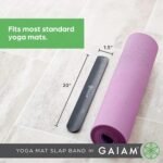 Gaiam Yoga Mat Strap Slap Band - Keeps Your Mat Tightly Rolled and Secure with One Snap - Strong Clasp for Yoga Mat Storage and Travel - Fits Most Size Mats (20"L x 1.5"W), Black - Image 4