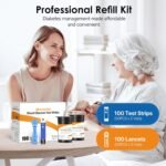 G-426 Blood Glucose Monitor Kit - 100 Test Strips and 100 Lancets for Home Use, 500 Memory, Glucometer with Control Solution, No Coding, Diabetes Testing, Blood Glucose Monitoring System - Image 5