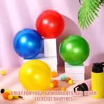 Leyndo 4 Pcs Pilates Ball 9 Inch Small Exercise Ball for Yoga Stability Core Training Barre Workout Physical Therapy Balance - Image 4
