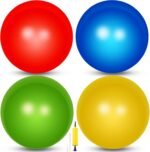 Leyndo 4 Pcs Pilates Ball 9 Inch Small Exercise Ball for Yoga Stability Core Training Barre Workout Physical Therapy Balance - Image 9