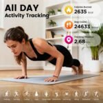 Fitness Tracker with Sleep Tracking, 24/7 Activity Tracker, Step Tracker, Heart Rate, Blood Oxygen, Stress Management, 5ATM Waterproof, No Subscription Fee for iOS & Android - Image 3