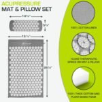 ProsourceFit Acupressure Mat and Pillow Set for Back/Neck Pain Relief and Muscle Relaxation, Grey - Image 3