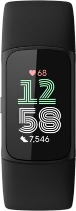 Fitbit Charge 6 Fitness Tracker with Google apps, Heart Rate on Exercise Equipment, 6-Months Premium Membership Included, GPS, Health Tools and More, Obsidian/Black, One Size (S & L Bands Included) - Image 3