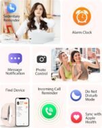 Smart Bracelet, Wearable Activity & Fitness Tracker Band, 24H Sleep Tracker, All-Day Continuous Heart Rate Blood Pressure Stress HRV Monitor, 173 Sport Modes Smart Wristband with 2 Bands, Free APP - Image 4