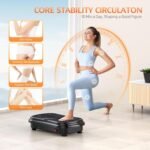 Vibration Plate Exercise Machine Weight Loss, Full Body Vibration Plate for Lymphatic Drainage, 180 Adjustable Speeds Vibrating Plate 400 Lbs Capacity Fitness Platform for Women Men - Image 3