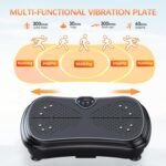 Vibration Plate Exercise Machine Weight Loss, Full Body Vibration Plate for Lymphatic Drainage, 180 Adjustable Speeds Vibrating Plate 400 Lbs Capacity Fitness Platform for Women Men - Image 4