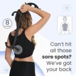 Deep Tissue Back & Neck Massager - Back Massager Stick for Pain Relief, Muscle Knot Remover, Trigger Point Massage Tool for Full Body, Shoulders, Legs - Pressure Point Massage Tool (Black) - Image 4