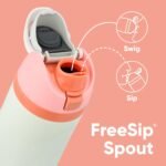 Owala FreeSip Insulated Stainless Steel Water Bottle with Straw, BPA-Free Sports Water Bottle, Great for Travel, 24 Oz, Shy Marshmallow - Image 3