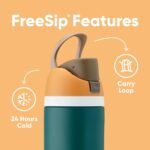 Owala FreeSip Insulated Stainless Steel Water Bottle with Straw, BPA-Free Sports Water Bottle, Great for Travel, 24 Oz, Shy Marshmallow - Image 5
