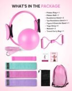 Home Pilates Kit, Pilates Essentials Kit for Women, Pilates Equipment Set with Pilates Ring, Resistance Bands & Accessories, Guides, Pilates Ring and Ball Set for Starters Home Workouts - Image 4