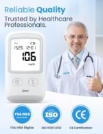 IMDK Blood Glucose Monitor Kit, 𝗖𝗹𝗶𝗻𝗶𝗰𝗮𝗹𝗹𝘆 𝗔𝗰𝗰𝘂𝗿𝗮𝘁𝗲 Blood Sugar Test Kit with 150*Glucometer Strips, 100*Lancets, 1*Lancing Devices, No Coding Required - Image 3