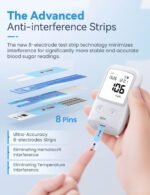 IMDK Blood Glucose Monitor Kit, 𝗖𝗹𝗶𝗻𝗶𝗰𝗮𝗹𝗹𝘆 𝗔𝗰𝗰𝘂𝗿𝗮𝘁𝗲 Blood Sugar Test Kit with 150*Glucometer Strips, 100*Lancets, 1*Lancing Devices, No Coding Required - Image 4
