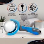 PRIME Fitness Cold Massage Roller Ball | Cold Therapy | Ice Roller Ball with Handle | cryo Stick | Relieve Muscle Pain (Blue) - Image 4