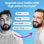 NoMoreDrinks Anti Alcohol Craving Supplement | Liver Detox & Combat Cravings | Energy Support Alcohol Replacement Drink | Organic Milk Thistle Supplement & Dandelion Root & 5HTP | (40) Energy Pills - Image 3