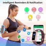 Fitness Tracker with 24/7 Heart Rate, Blood Oxygen Blood Pressure Sleep Monitor, Activity Trackers 6 ATM Waterproof,Step Calorie Counter Pedometer Health Smart Watch for Women Men - Image 5