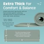 Retrospec Solana Yoga Mat Thick 1/2in Non-Slip Workout Mat with Nylon Strap - 72x24in Exercise Mat for Pilates, Stretching & Fitness - BPA Free, Easy Clean - Image 4