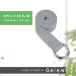 Gaiam Yoga Strap Premium Athletic Stretch Band with Adjustable Metal D-Ring Buckle Loop | Exercise & Fitness Stretching for Yoga, Pilates, Physical Therapy, Dance, Gym Workouts - Image 4