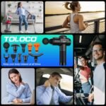 TOLOCO Massage Gun, Deep Tissue Back Massage for Athletes for Pain Relief, Percussion Massager with 10 Massages Heads & Silent Brushless Motor, Christmas Gifts for Women, Men, Black - Image 5