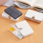 3 Mixed Colors Portable Pill Organizer, 6 Compartments Travel Pill Case for Purse or Pocket -Small Pill Box Dispenser Home Travel Supplement Semi Transparent (3 Mixed Colors) - Image 5