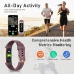 Fitness Tracker with Step Counter/Calories/Stopwatch, Activity Tracker, Health Tracker with Heart Rate Monitor, Sleep Tracker,1.10''AMOLED Touch Color Screen, Pedometer Watch for Women Men - Image 4