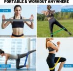 Resistance Loop Exercise Bands for Working Out, Fitness Elastic Bands, Workout Bands for Home Gym, Stretching, Yoga, Pilates, Physical Therapy (5pcs Set) - Image 4
