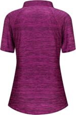 LURANEE Women's Short Sleeve Moisture Wicking Athletic Shirts Quarter Zip Pullover - Image 5