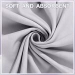 Soulchen 6 Pack Hot Yoga Towel Bulk with Grip Dot Non Slip 72" x 24" Microfiber Yoga Mat Soft Sweat Absorbent Pilates Blanket Mat Towel for Exercise Fitness Accessories Workout Gym(Gray) - Image 4