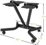 ATIVAFIT Adjustable Dumbbell Stand Fitness Dial Dumbbell Rack with Adjustable Belt for Home Gym Set - Image 4